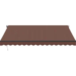 Automaattimarkiisi LED-valoilla ruskea 400x350 cm (15406)