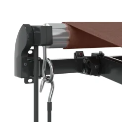 Automaattimarkiisi LED-valoilla ruskea 400x350 cm (15406)