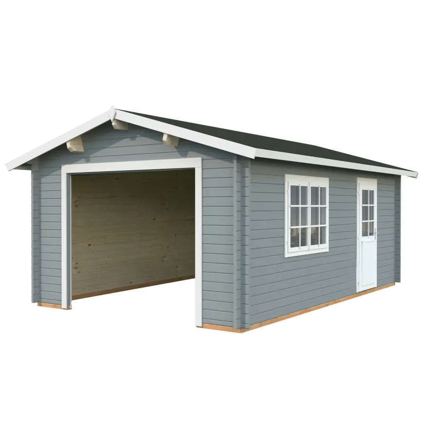 Autotalli Palmako Roger, ilman ovea, 19m² FR44-3857-8