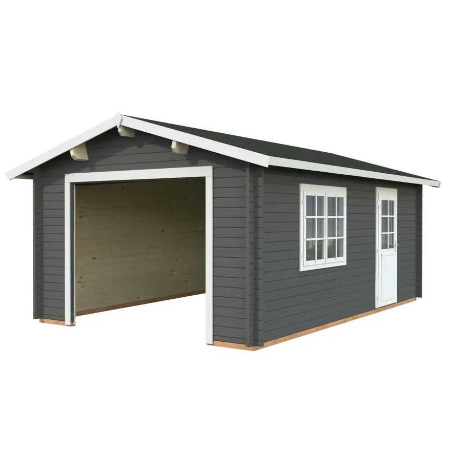 Autotalli Palmako Roger, ilman ovea, 19m² FR44-3857-8