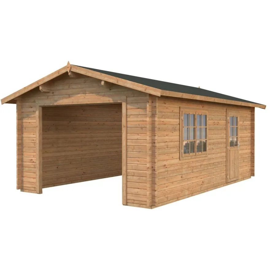 Autotalli Palmako Roger, ilman ovea, 19m² FR44-3857-8