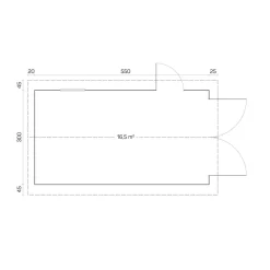Autotalli Tene A 70, 16.5m²