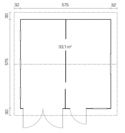 Autotalli Tene Mikkeli, 33.1m²