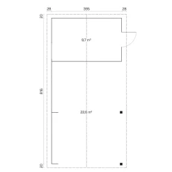 Autotalli Tene Rauma, 9.7 + 22.6m²