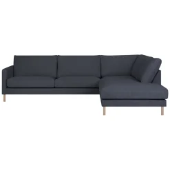 Avokulmasohva Home4You Lisanna, oikea, 260x205cm, 4-istuttava, sininen