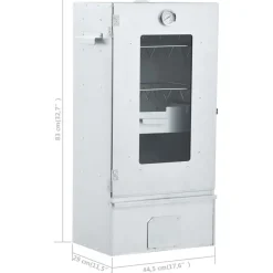 BBQ-uunisavustin ja 1 kg puulastuja 44,5 x 29 x 83 cm