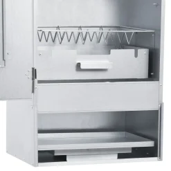 BBQ-uunisavustin ja 1 kg puulastuja 44,5 x 29 x 83 cm