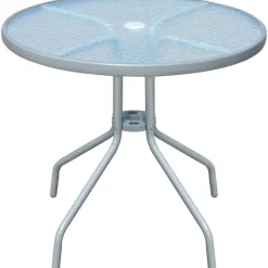 Bistropöytä harmaa, 80x71 cm, teräs