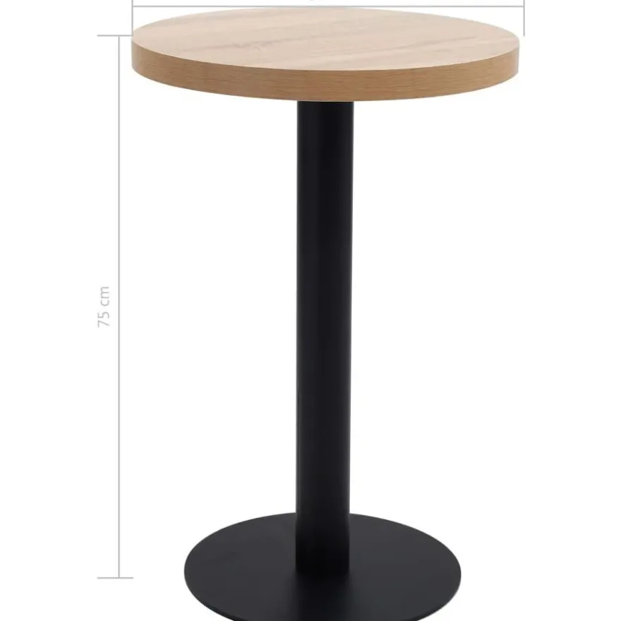 Bistropöytä vaaleanruskea mdf 50 cm