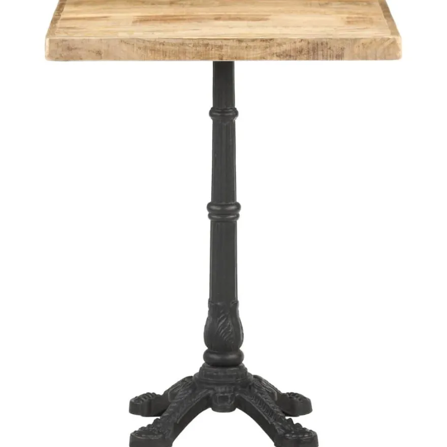 Bistropöytä 60x60x77 cm karkea mangopuu