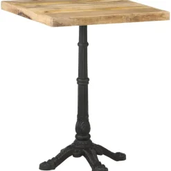 Bistropöytä 60x60x77 cm karkea mangopuu
