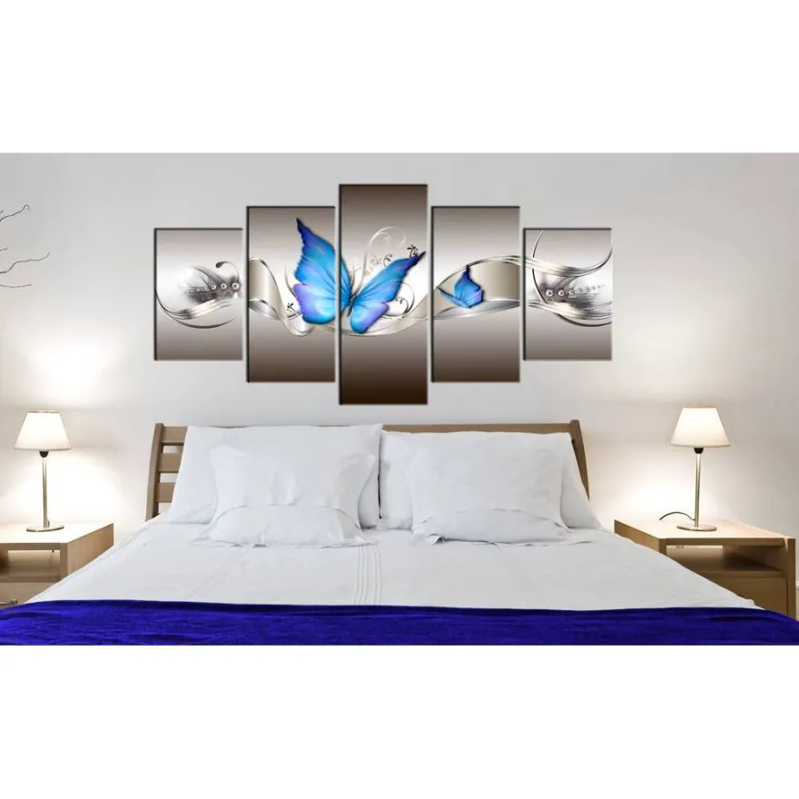 Canvas-taulu Artgeist Blue butterflies, eri kokoja