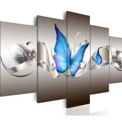 Canvas-taulu Artgeist Blue butterflies, eri kokoja