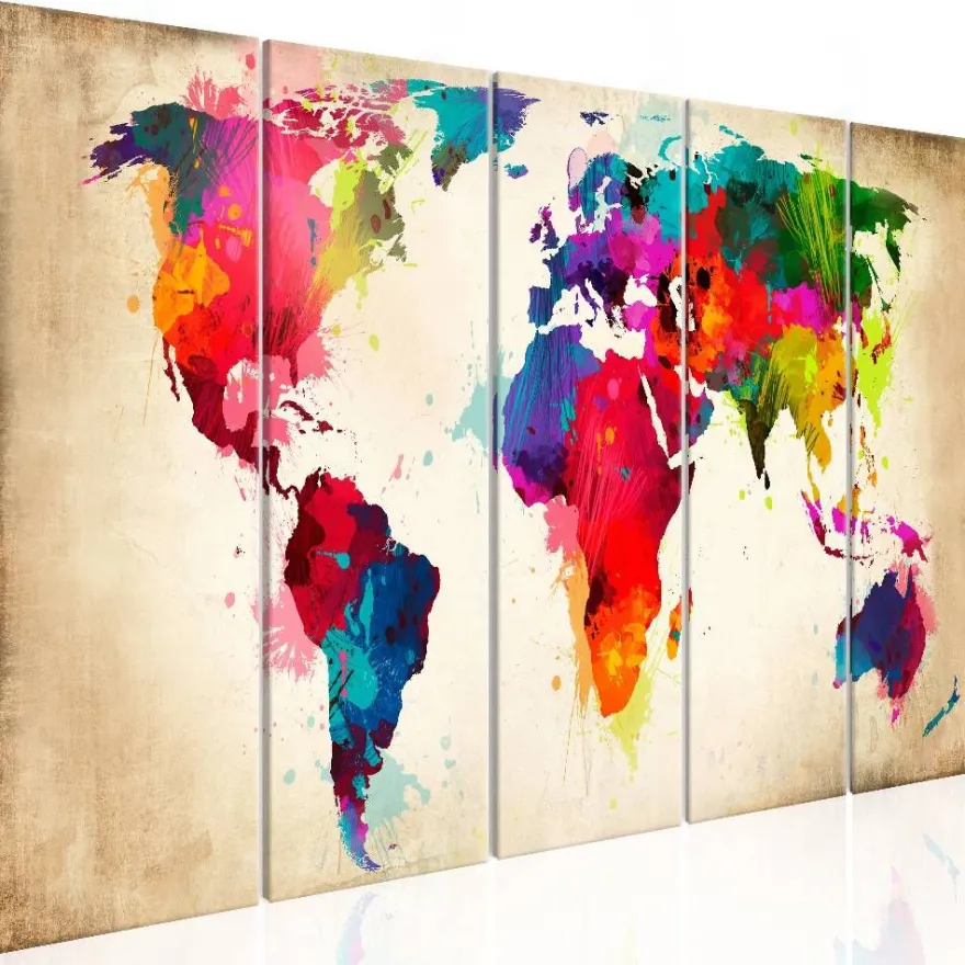 Canvas-taulu Artgeist Bright Continents, eri kokoja