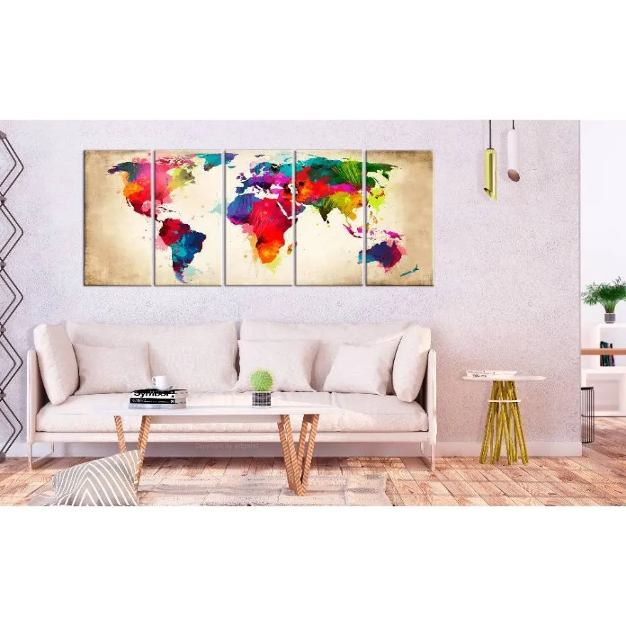 Canvas-taulu Artgeist Bright Continents, eri kokoja