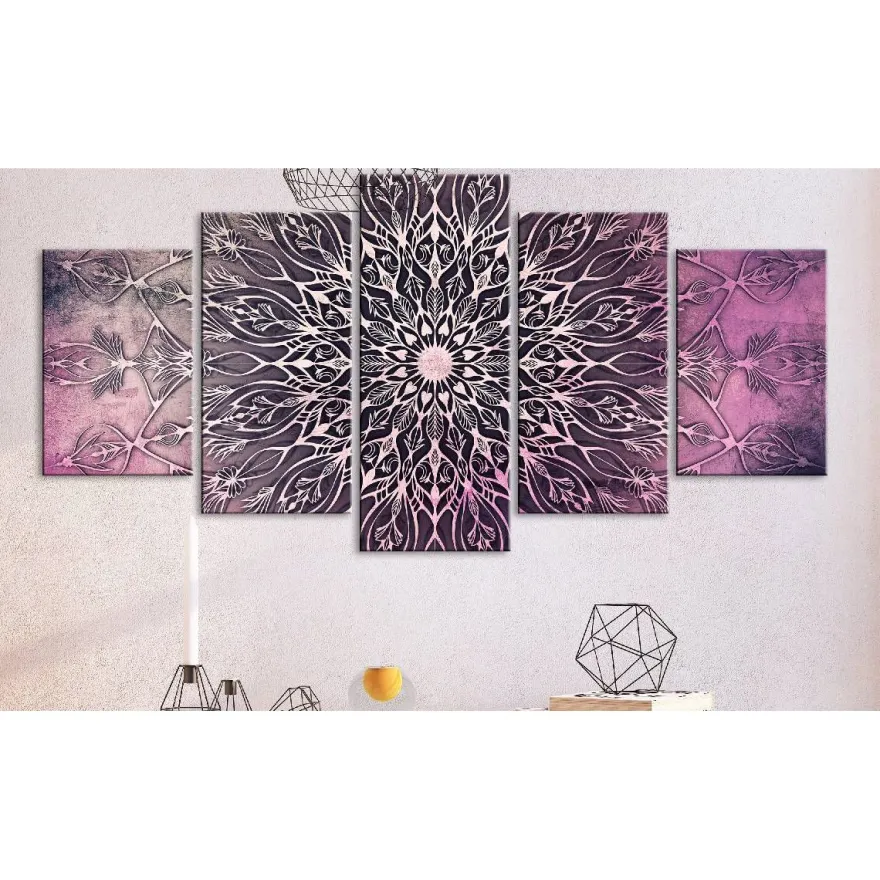 Canvas-taulu Artgeist Center Pink, 5-osainen, leveä, eri kokoja
