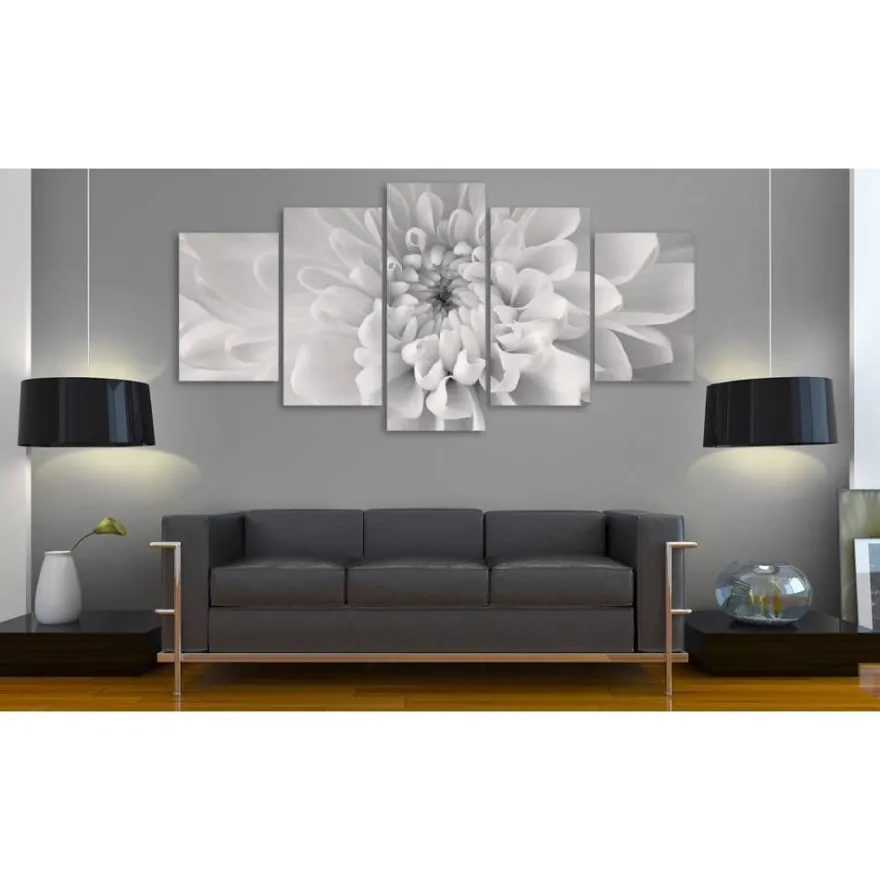Canvas-taulu Artgeist Dahlia flower in grey shades, eri kokoja