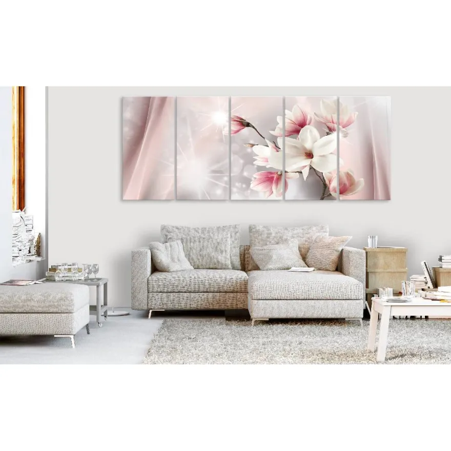 Canvas-taulu Artgeist Dazzling Magnolias, 5-osainen, kapea, eri kokoja