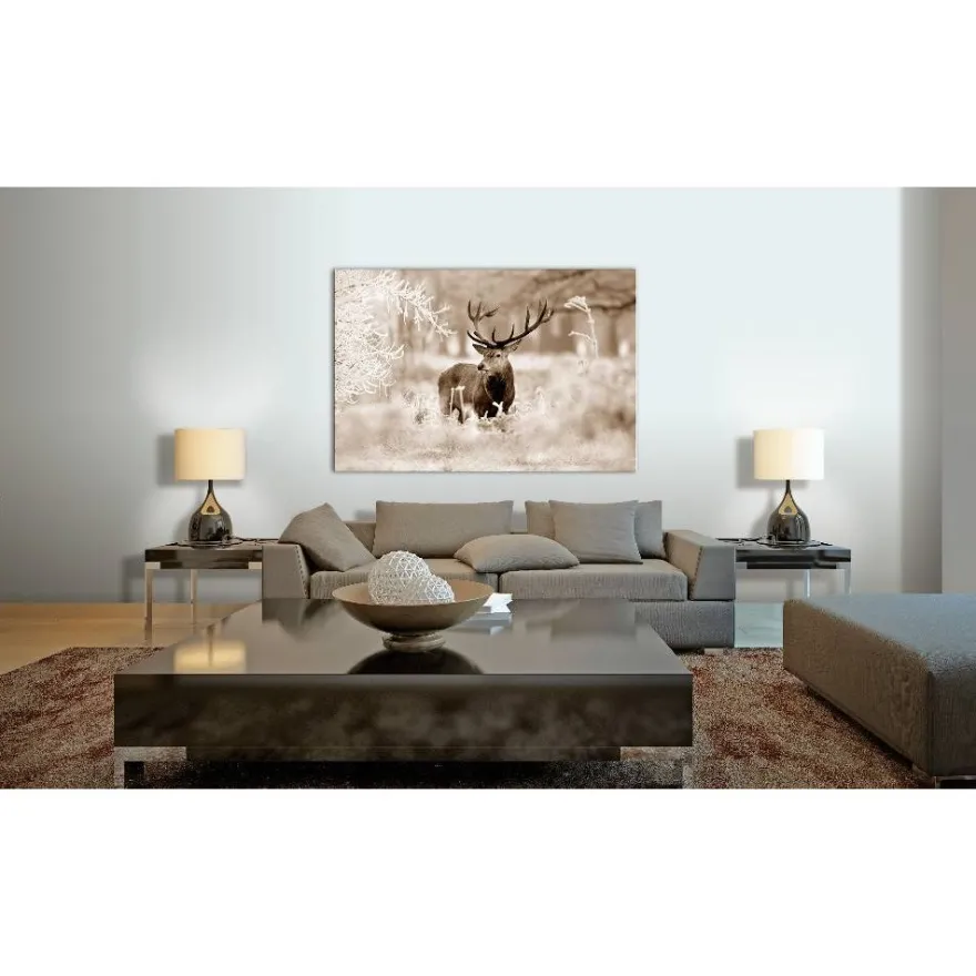 Canvas-taulu Artgeist Deer in Sepia, eri kokoja