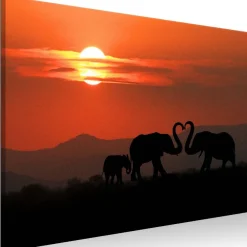 Canvas-taulu Artgeist Elephants in Love, 1-osainen, leveä, eri kokoja