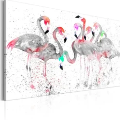 Canvas-taulu Artgeist Flamingoes Dance, eri kokoja