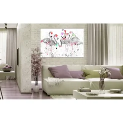 Canvas-taulu Artgeist Flamingoes Dance, eri kokoja