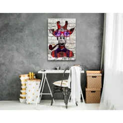 Canvas-taulu Artgeist Hipster Giraffe, 1-osainen, pystysuuntainen, eri kokoja