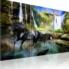 Canvas-taulu Artgeist Horse on the sky-blue waterfall, eri kokoja