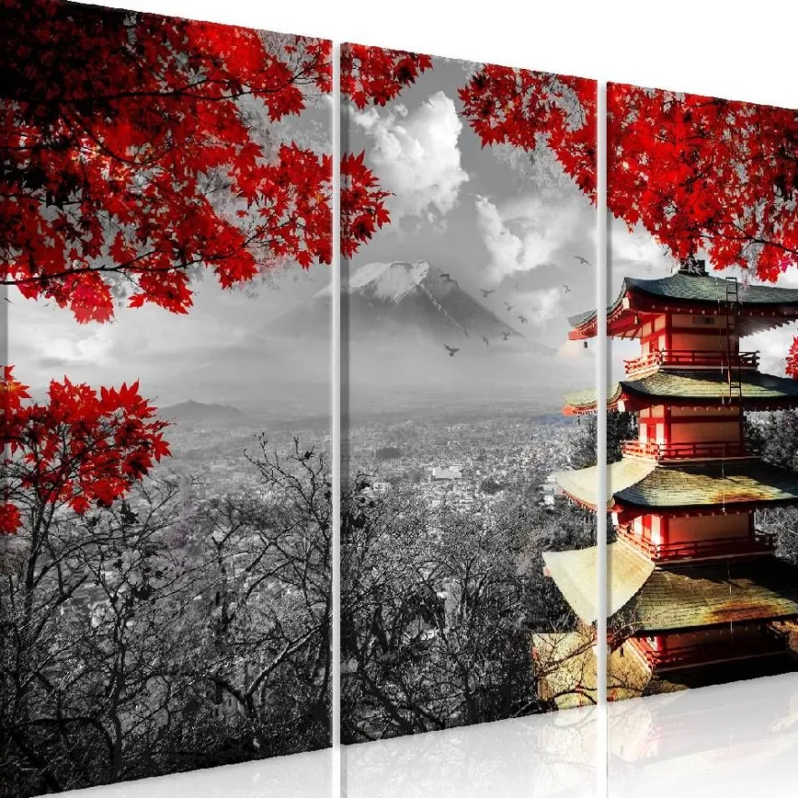Canvas-taulu Artgeist Japanese Adventure, 3-osainen, eri kokoja