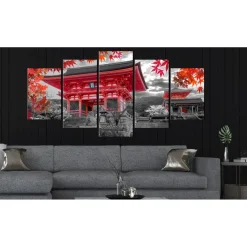Canvas-taulu Artgeist Kyoto - Japan, 5-osainen, leveä, eri kokoja