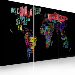 Canvas-taulu Artgeist Maailman valtiot, eri kokoja