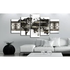 Canvas-taulu Artgeist Metal World Map II, eri kokoja
