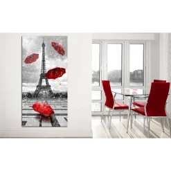 Canvas-taulu Artgeist Paris: Red Umbrellas, 60x120cm