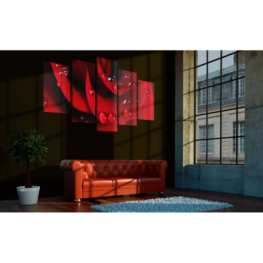 Canvas-taulu Artgeist Rose with dew, eri kokoja