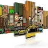 Canvas-taulu Artgeist The streets of New York City in cartoons, eri kokoja