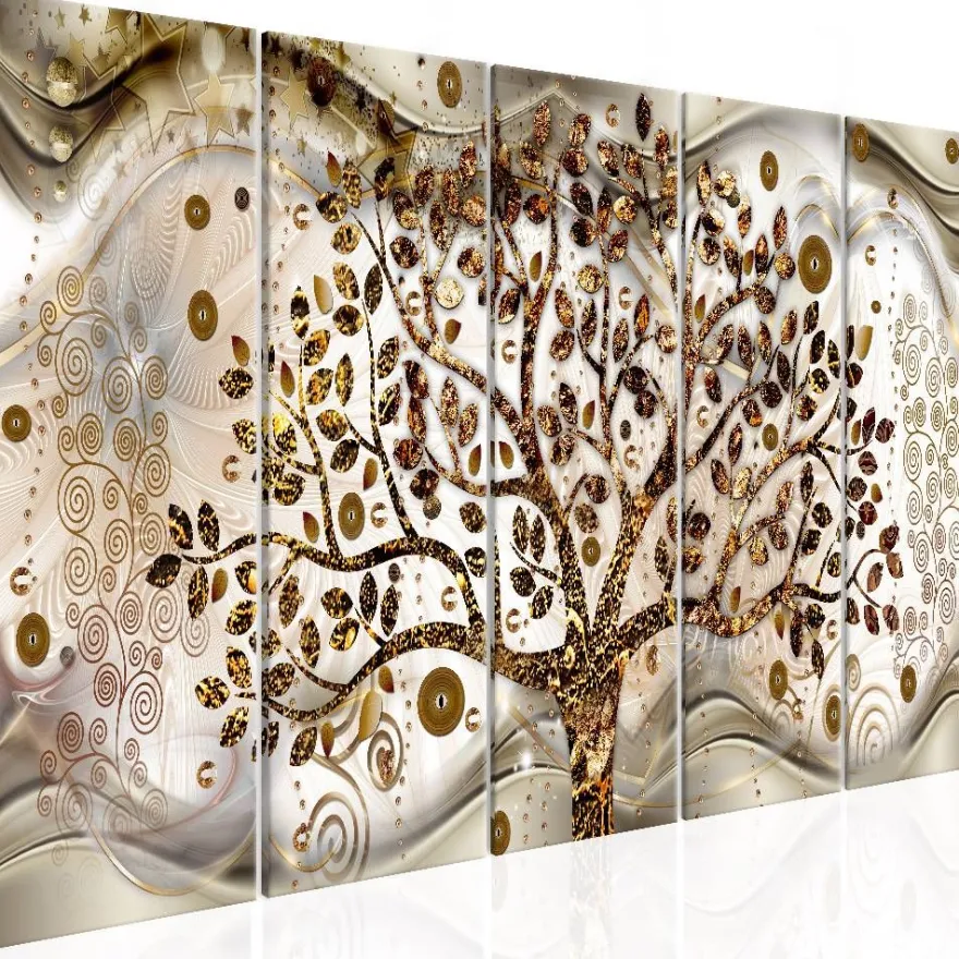 Canvas-taulu Artgeist Tree and Waves, beige, eri kokoja