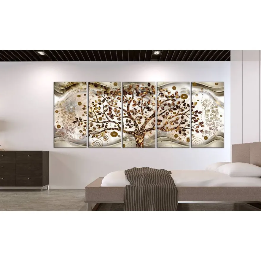 Canvas-taulu Artgeist Tree and Waves, beige, eri kokoja