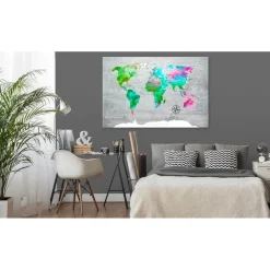Canvas-taulu Artgeist World Map: Green Paradise, eri kokoja