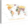 Canvas-taulu Artgeist World Map: Travel Around the World, eri kokoja