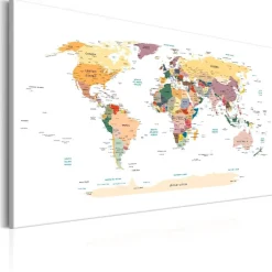 Canvas-taulu Artgeist World Map: Travel Around the World, eri kokoja
