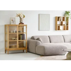 Divaanisohva House Nordic Clyde, 4-istuttava, vasen, ruskeanharmaa