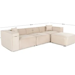 Divaanisohva Linento Furniture Lora, 3-istuttava, oikea