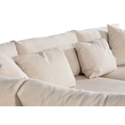 Divaanisohva Menard, 4-istuttava, vasenkätinen L-muotoinen, rahi, Manchester-kangas, beige (00764)