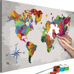 DIY-taulu Artgeist Compass Rose World Map, 40x60cm