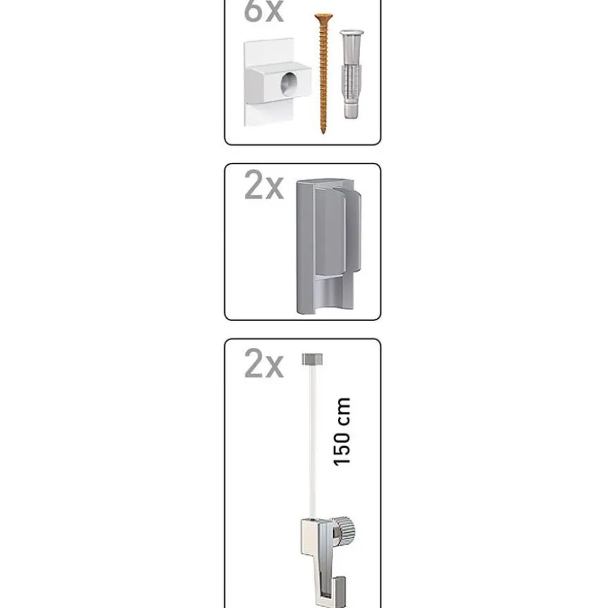 Easy-Seinälistaset Pisla valkoinen/maalattu 200cm