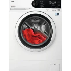 Edestä täytettävä pesukone AEG LSR615O62O, 60cm, 6kg, 1200rpm, valkoinen