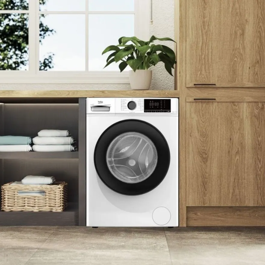 Edestä täytettävä pesukone Beko B1WFM2741WBEE, 60cm, valkoinen