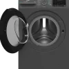 Edestä täytettävä pyykinpesukone Beko BM3WFSU48415AD, 60cm, antrasiitti