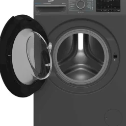 Edestä täytettävä pyykinpesukone Beko BM3WFSU48415AD, 60cm, antrasiitti