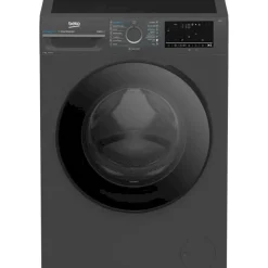 Edestä täytettävä pyykinpesukone Beko BM3WFSU48415AD, 60cm, antrasiitti